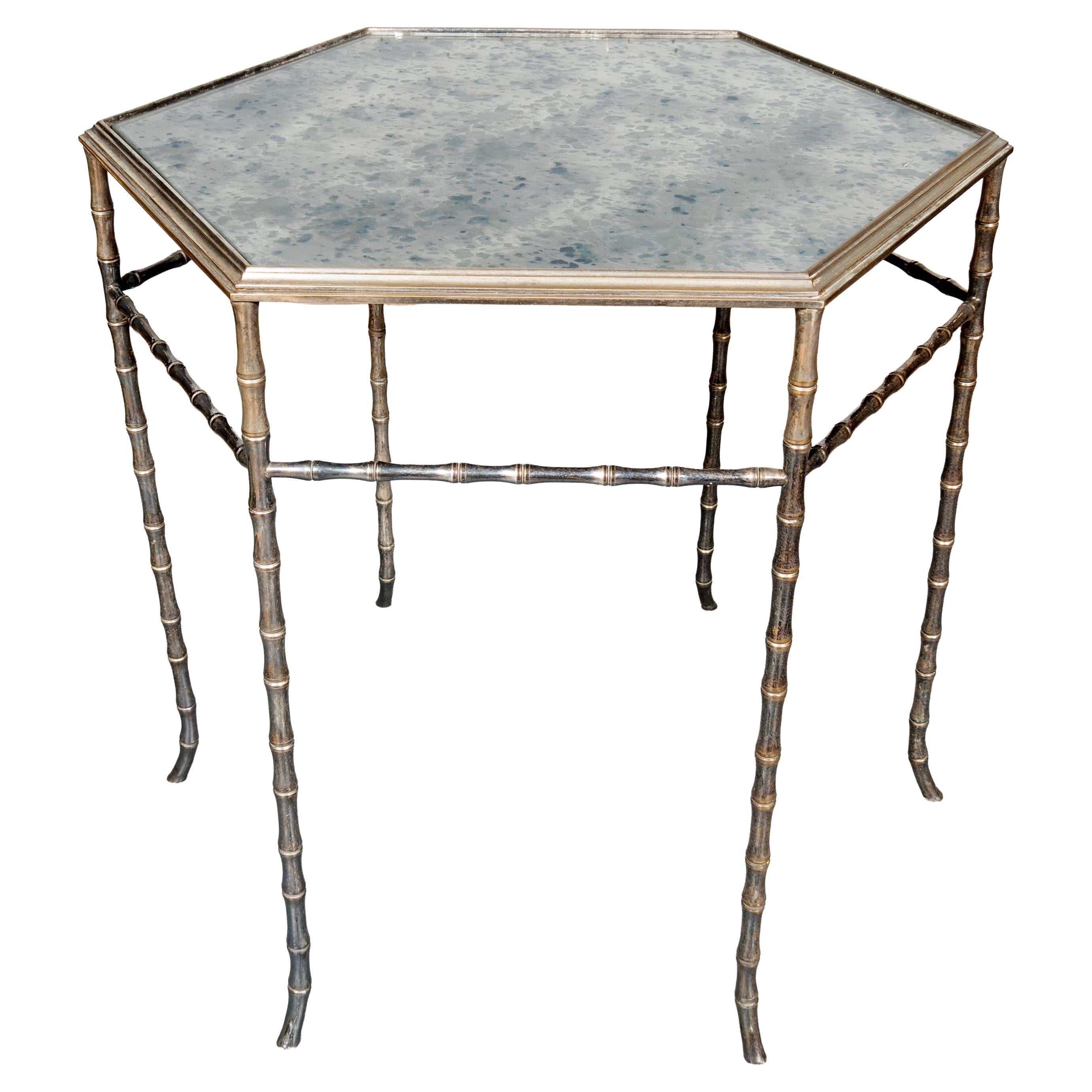 Silvered Brass Occasional Table