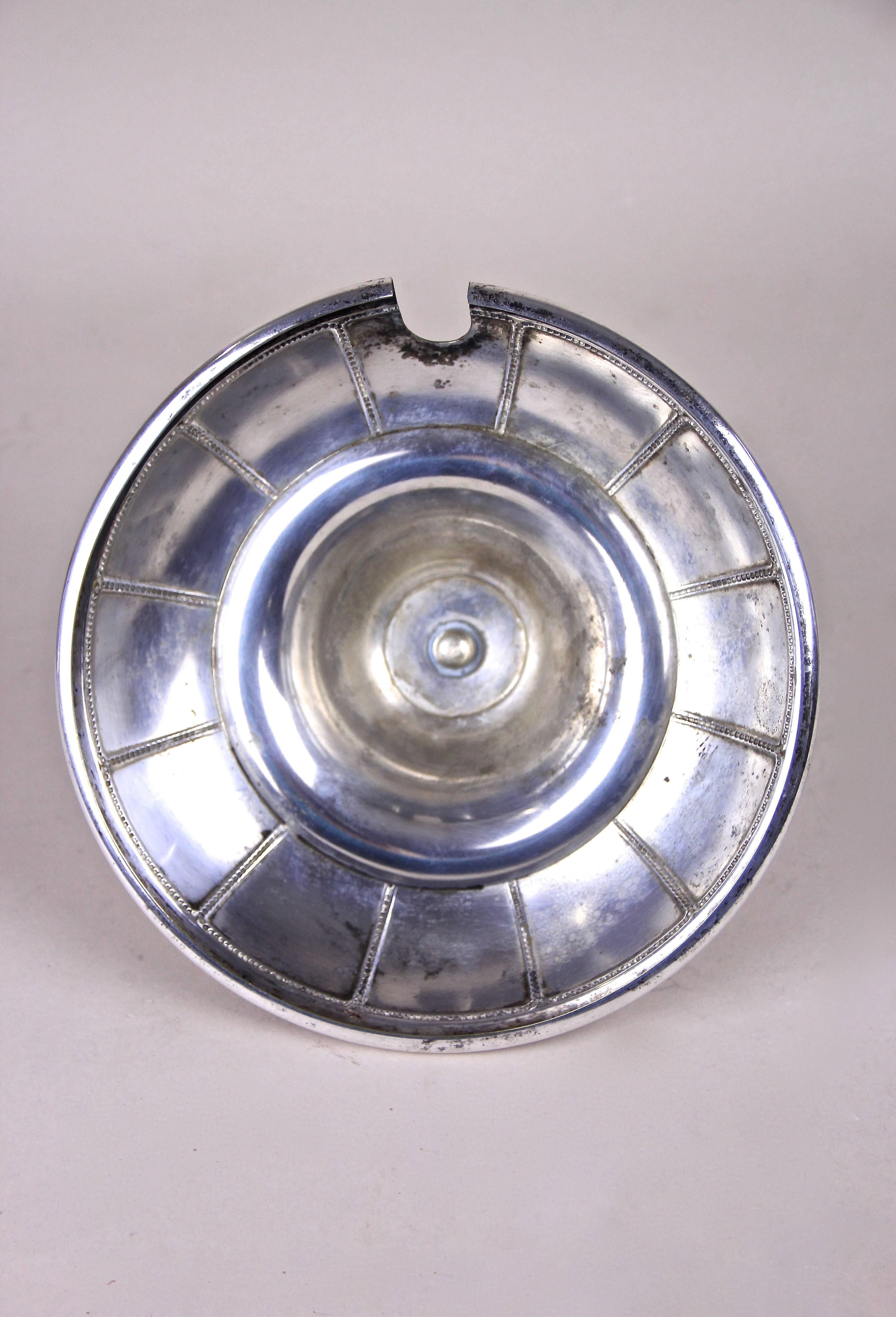 Silvered Brass Punch Bowl with Cut Glass Insert by WMF, Germany, circa 1910 6