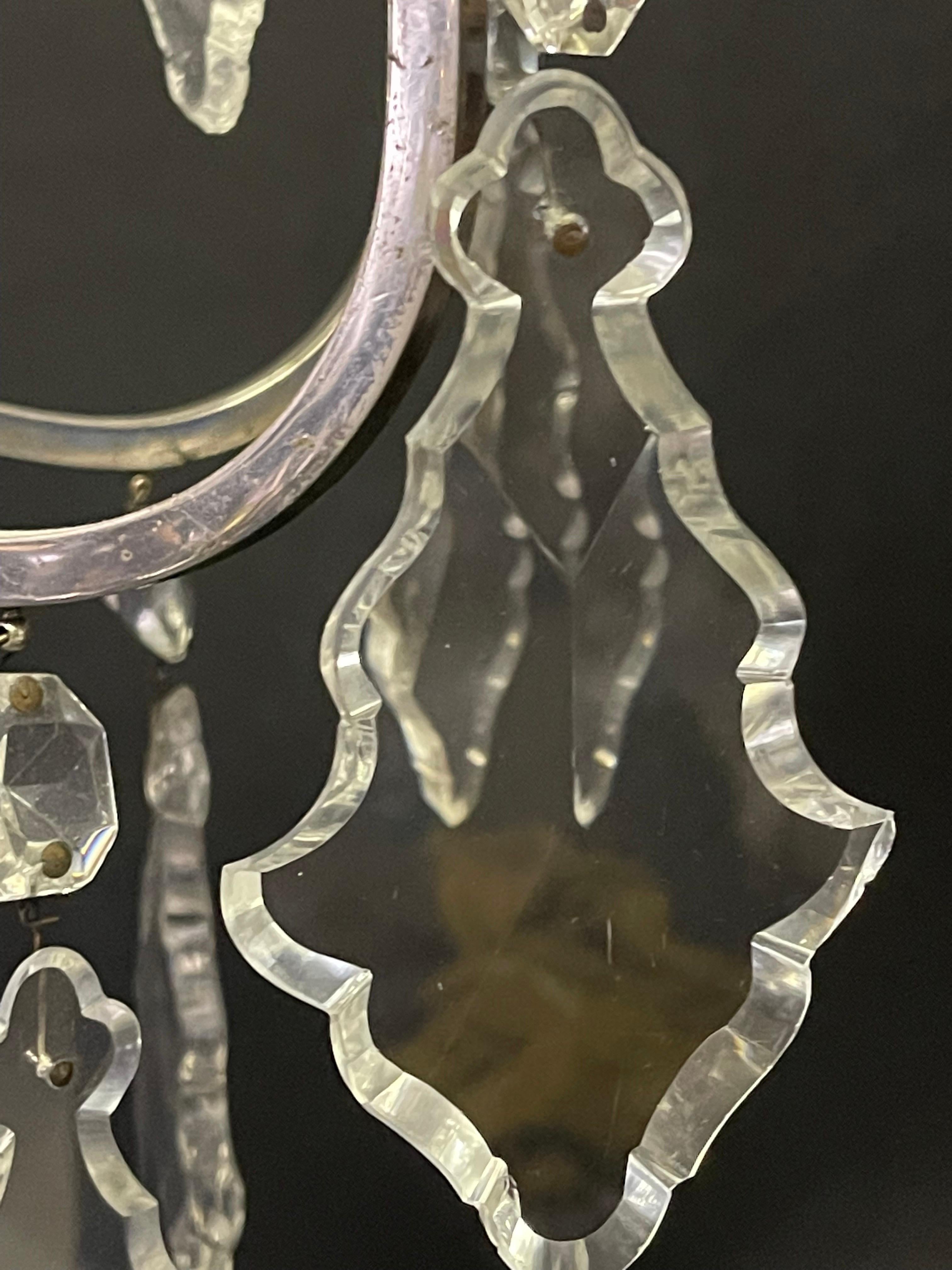 Versilberter Kronleuchter aus Bronze und Kristall zu Lobmeyr, ca. 1920er Jahre im Angebot 7