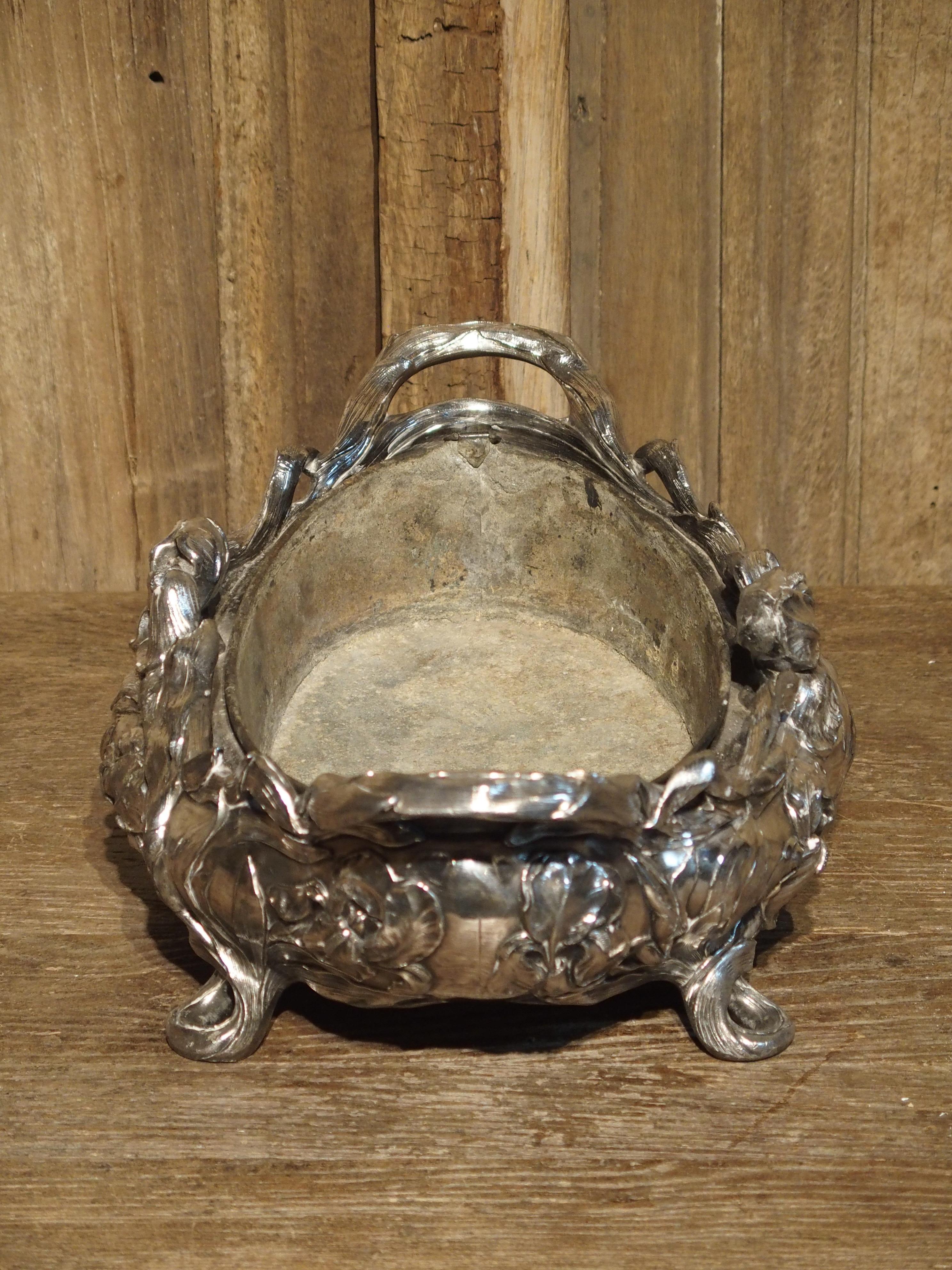 Silvered Bronze Art Nouveau Jardiniere from France, circa 1920 5