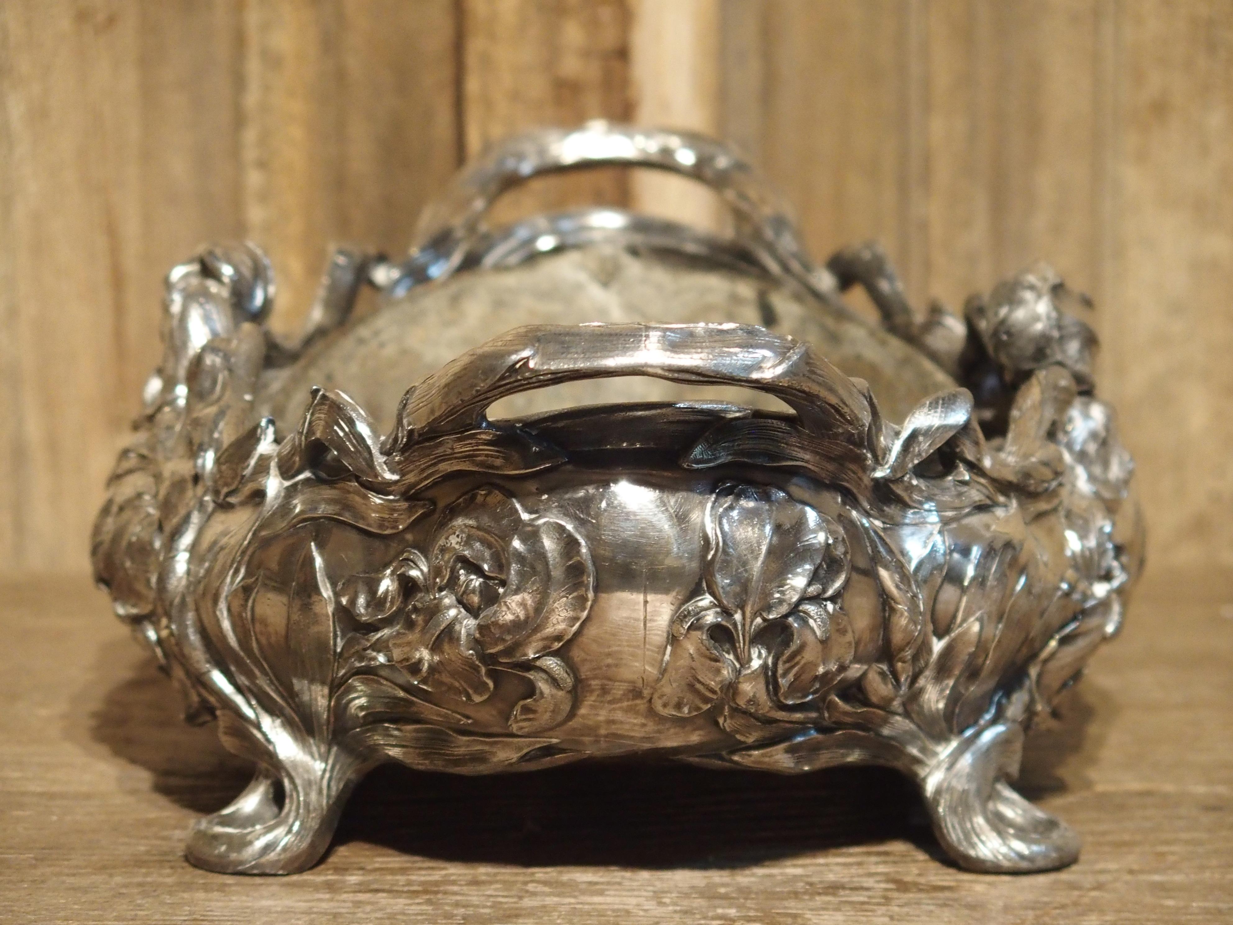 Silvered Bronze Art Nouveau Jardiniere from France, circa 1920 6