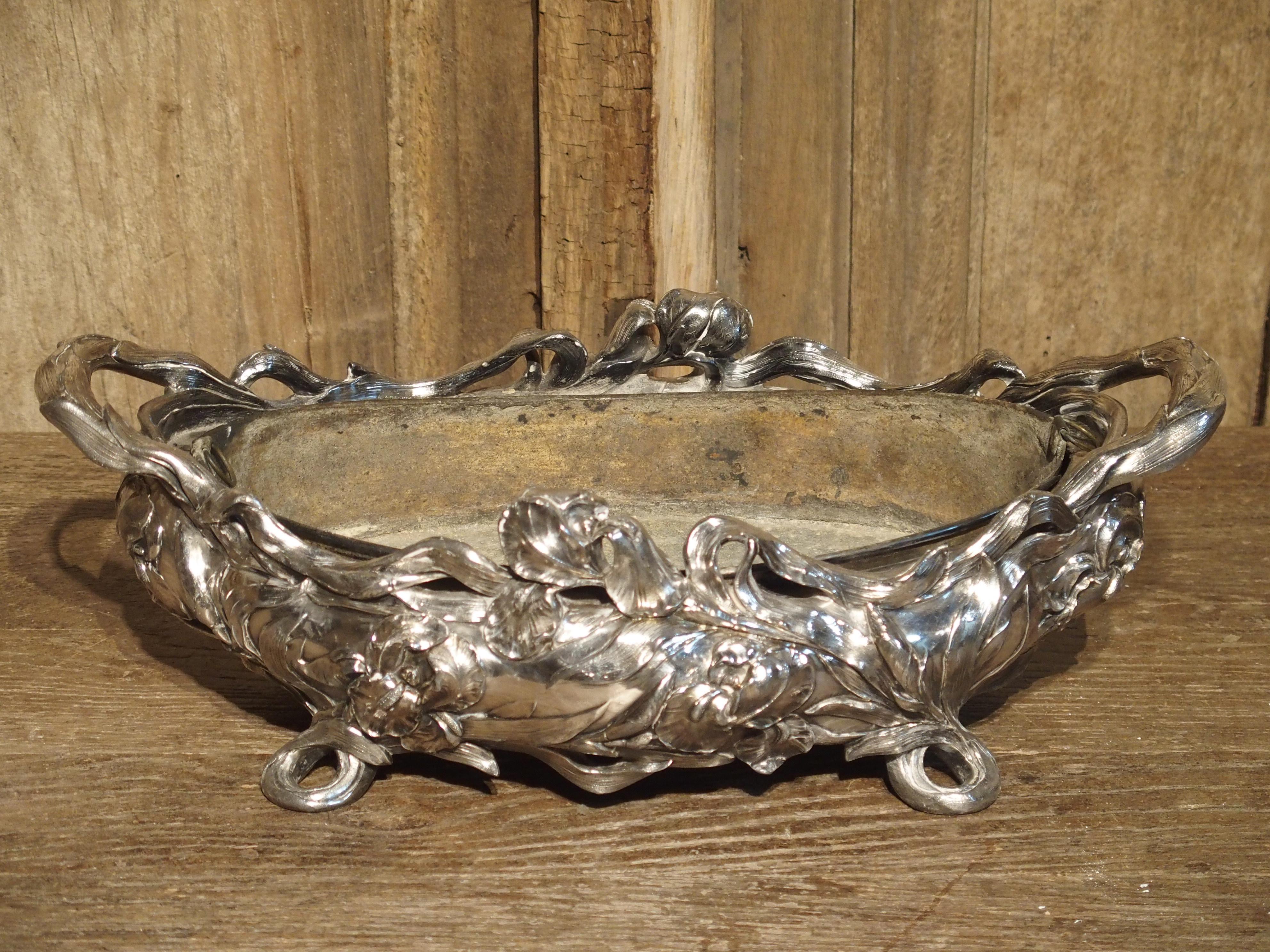 Silvered Bronze Art Nouveau Jardiniere from France, circa 1920 8