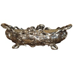 Silvered Bronze Art Nouveau Jardiniere from France, circa 1920