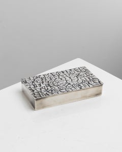 Scatola in bronzo argentato "Heureux Parmi la Foule" di Line Vautrin, Francia, circa 1945