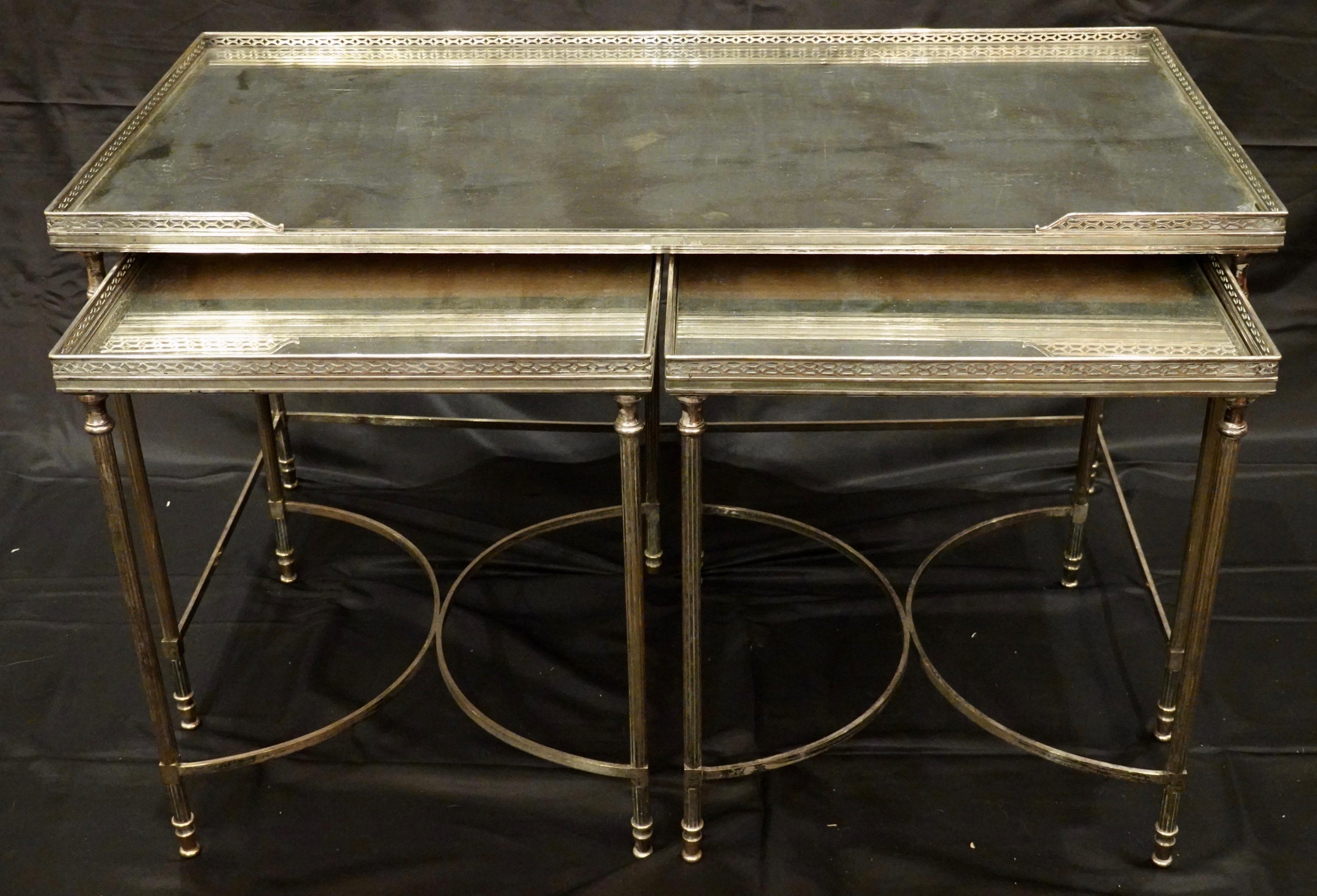 glass side table