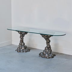 Silvered Bronze Double Bubble Console