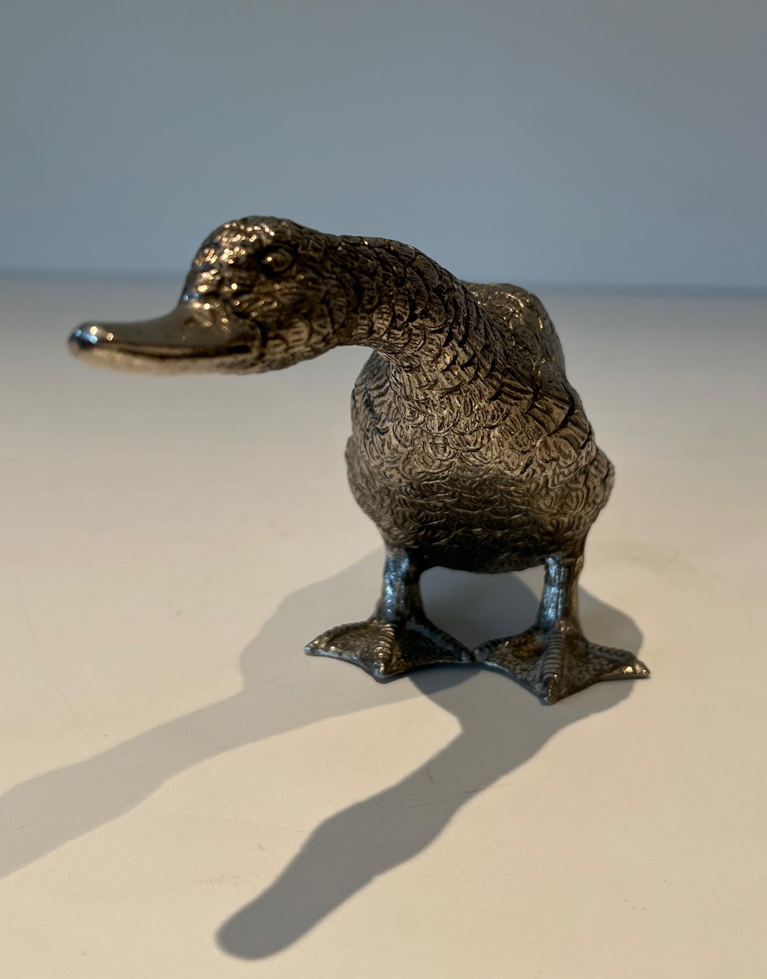 Anatra in bronzo argentato In condizioni buone in vendita a Marcq-en-Barœul, Hauts-de-France
