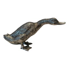 Silvered Bronze Duck