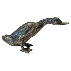 Silvered Bronze Duck