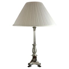 Silvered Bronze 20th Century American Table Lamp Silvered Bronze 20th Century American Table Lamp