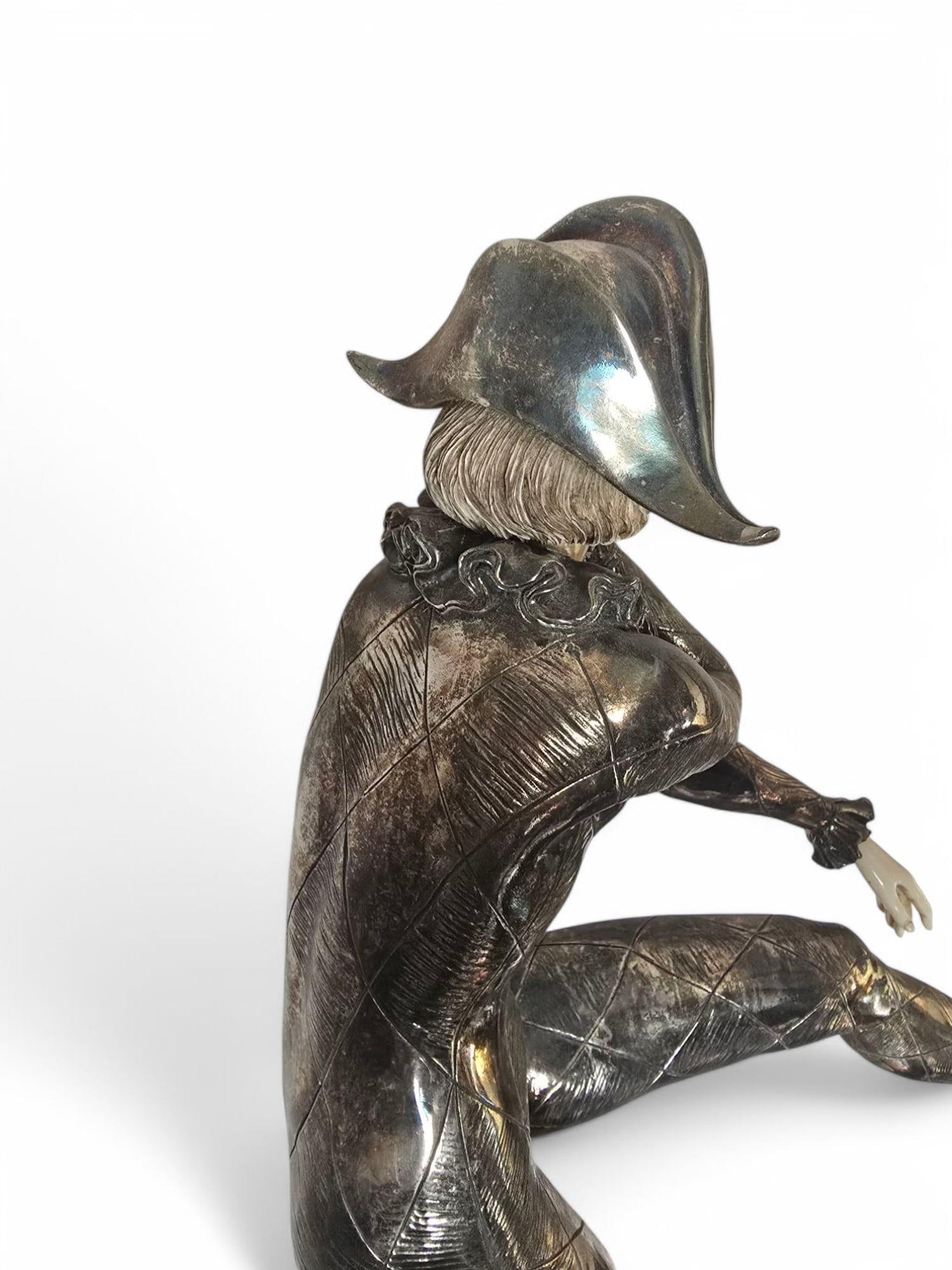 XX secolo Scultura in bronzo argentato sugned Demètre H. Chiparus - 74 cm in vendita
