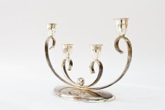 Silvered Candle Holder Vienna Around 1960s