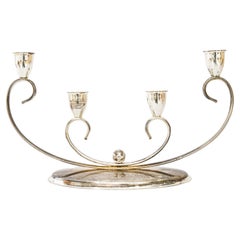 Silvered Candle Holder Vienna Around 1960s