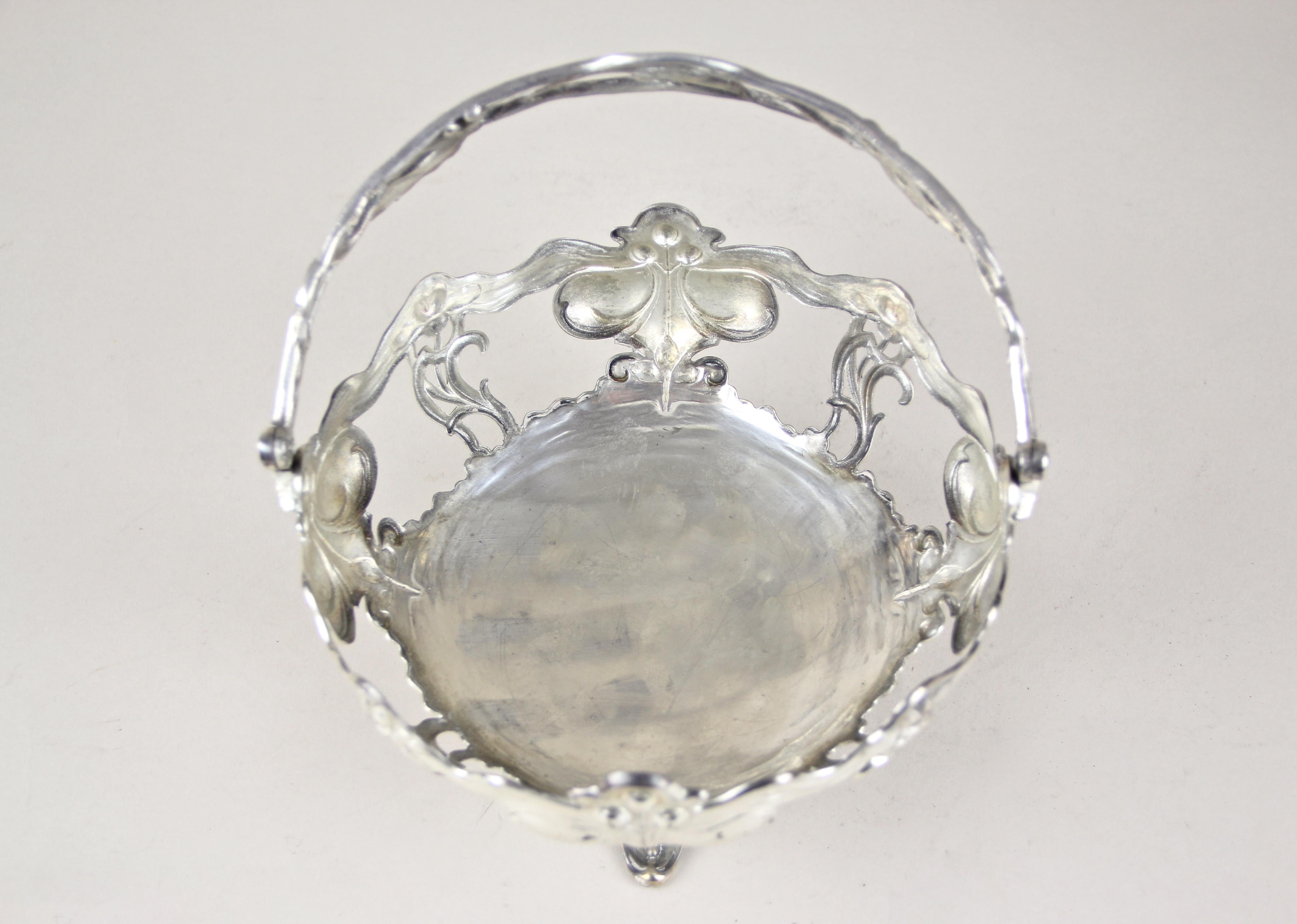 Silvered Centerpiece with Cut Glass Bowl by A. Köhler & Cie WMF, Vienna 5
