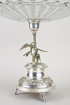 Silvered Centerpiece with Glass Top, Austria, circa 1910