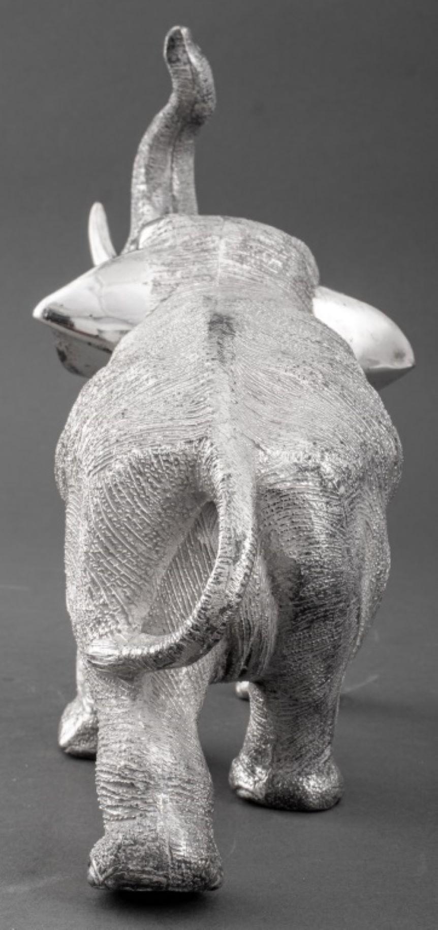 Silvered Elephant Sculpture, 20th Century 6