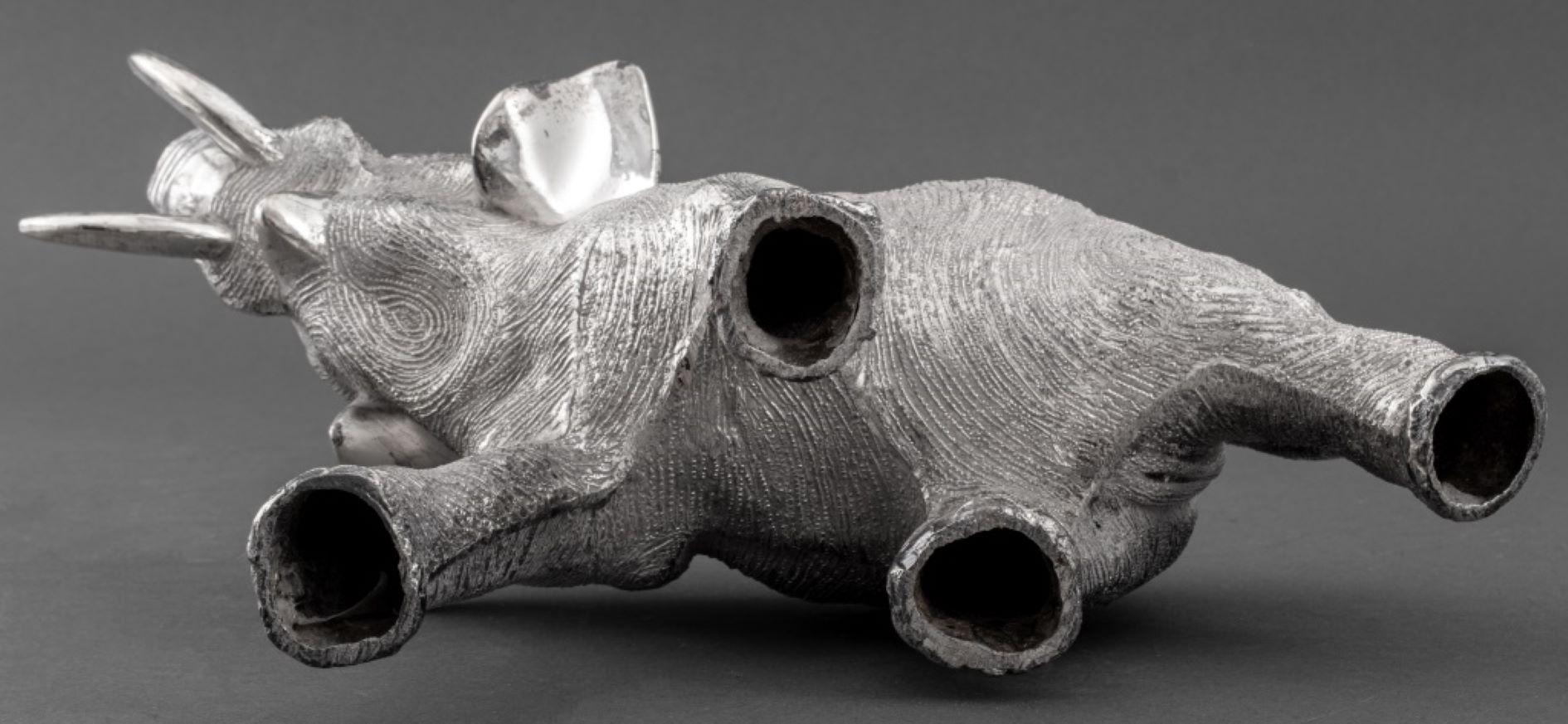 Silvered Elephant Sculpture, 20th Century 7