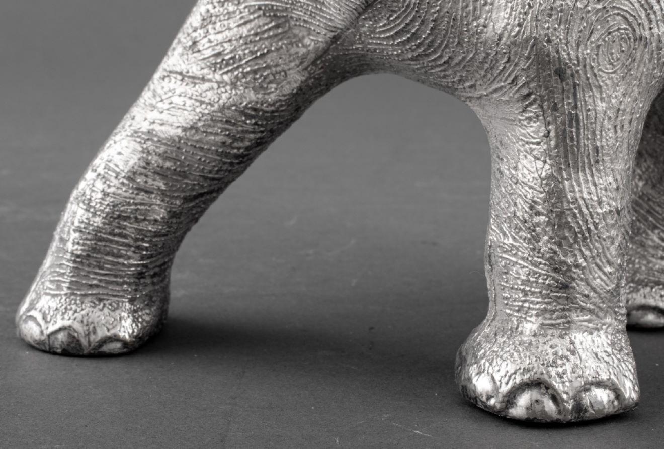 Silvered Elephant Sculpture, 20th Century 2
