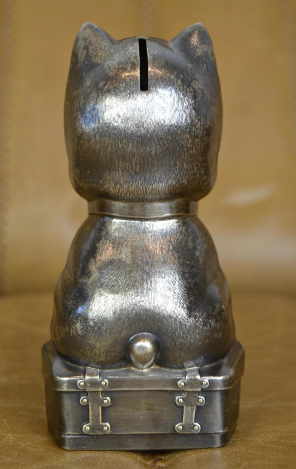 Silvered French Bulldog Money Box, 1920s, Germany For Sale 3