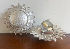 Plafonnier en métal doré argenté Sunburst Fixture by MLA