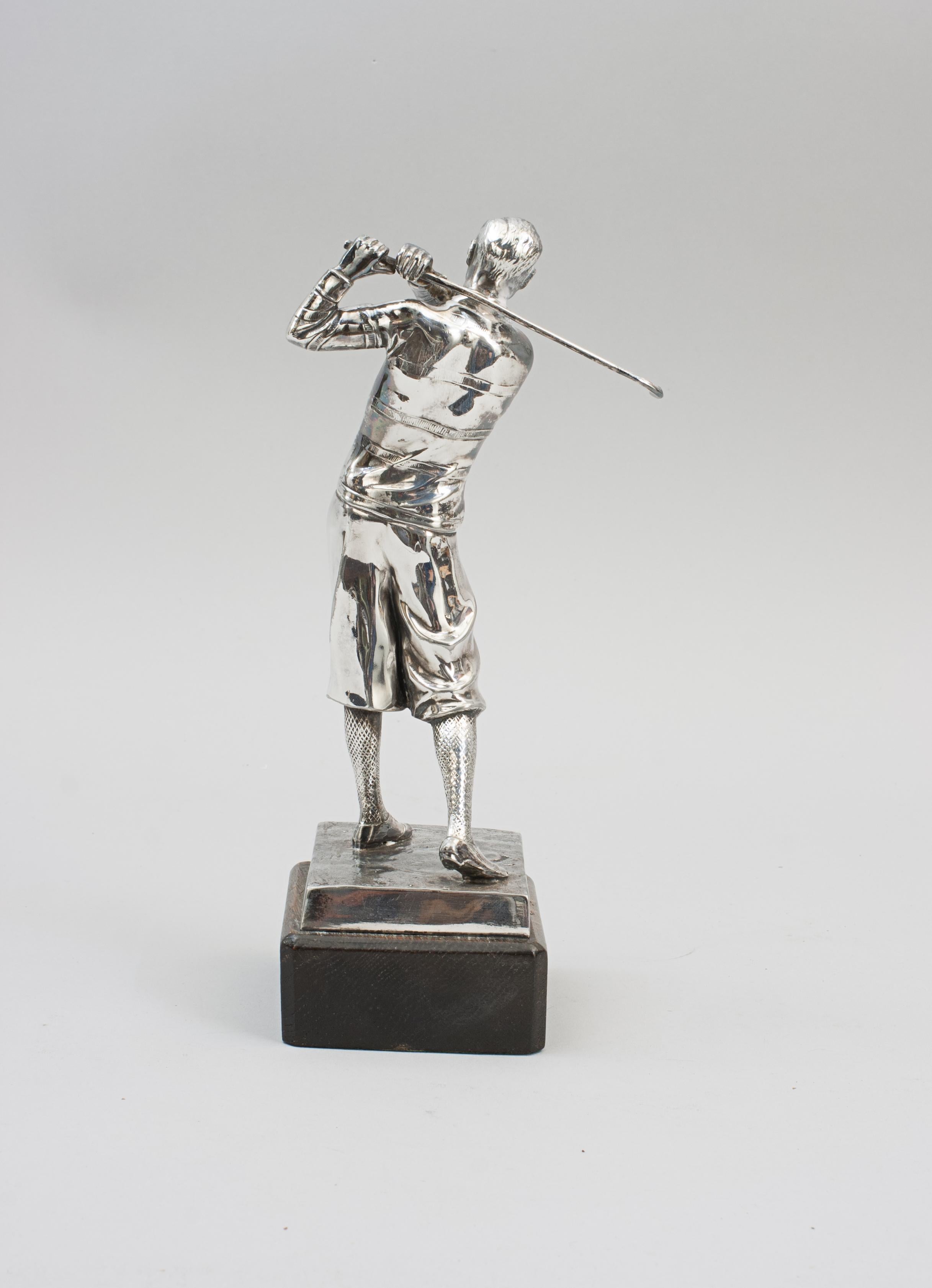 20th Century Silvered Golf Figure By Zwick For Sale