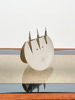 Versilberte Metallskulptur „Ex Voto per il diavolo“ von Gio Ponti für Sabattini
