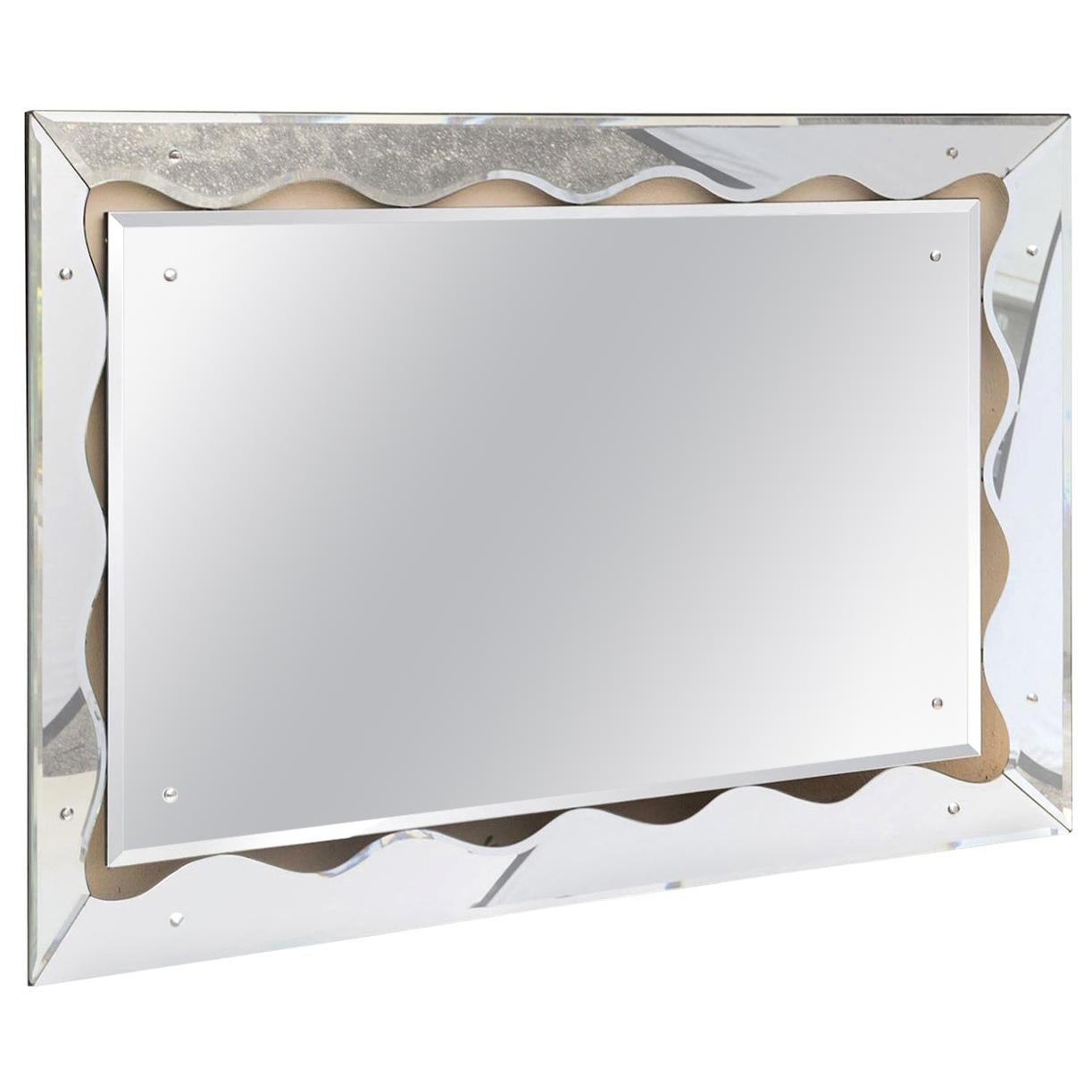 Silvered Mirror Mid-Century Modern