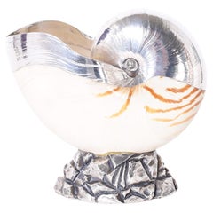 Silvered Nautilus Shell by Ruzzetti and Gow