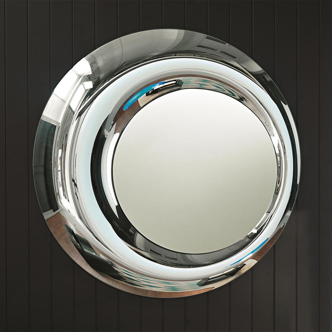 Italian Pearl Round Mirror For Sale
