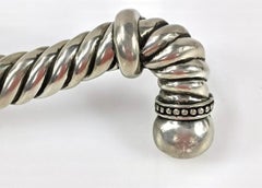 Silvered Pewter Equestrian Oversized Cabinet Pull, 13”,  Vicenza, USA