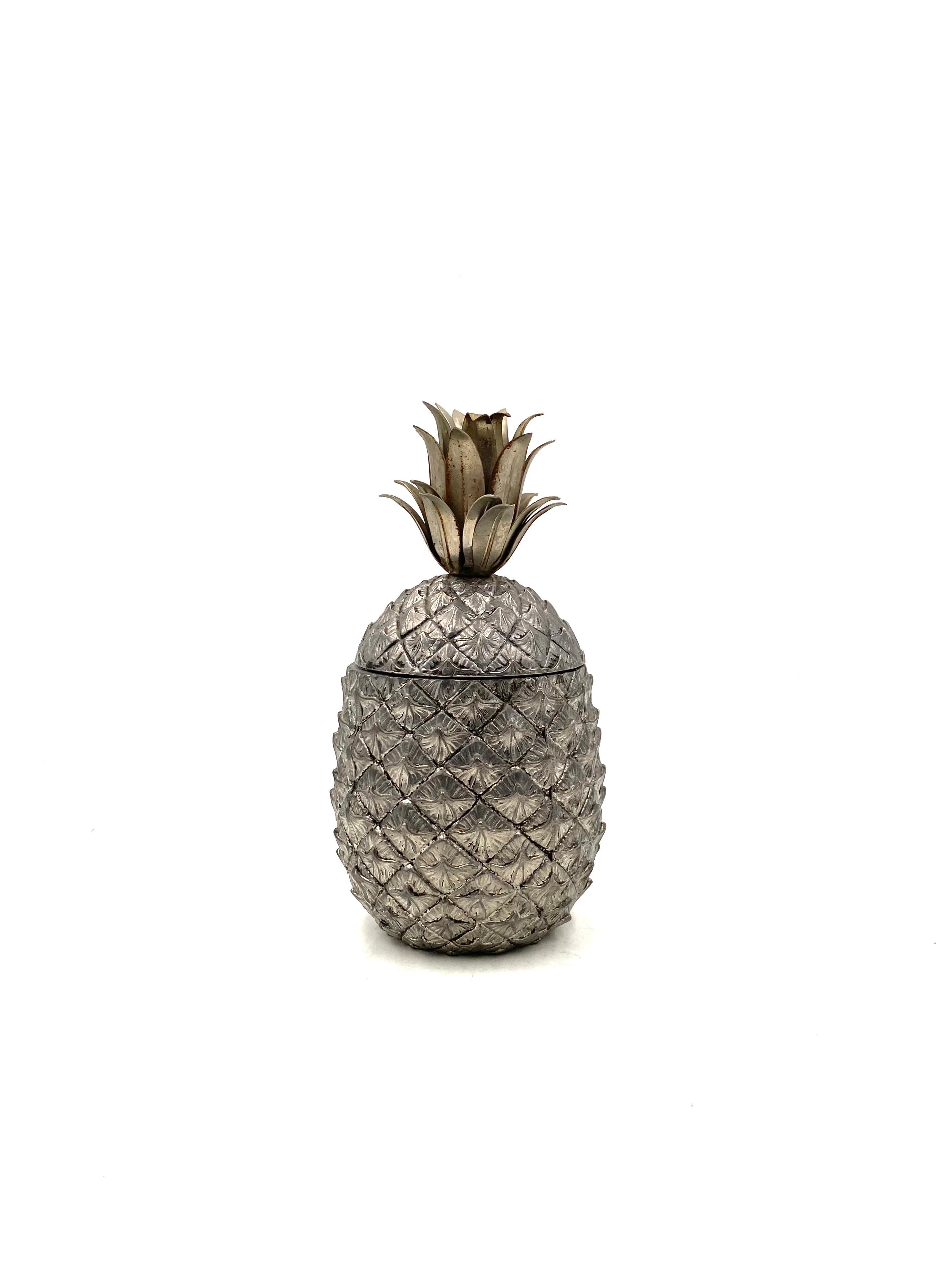 Silvered Pineapple Ice Bucket, Mauro Manetti Fonderie d'Arte, Italy 1970s 3