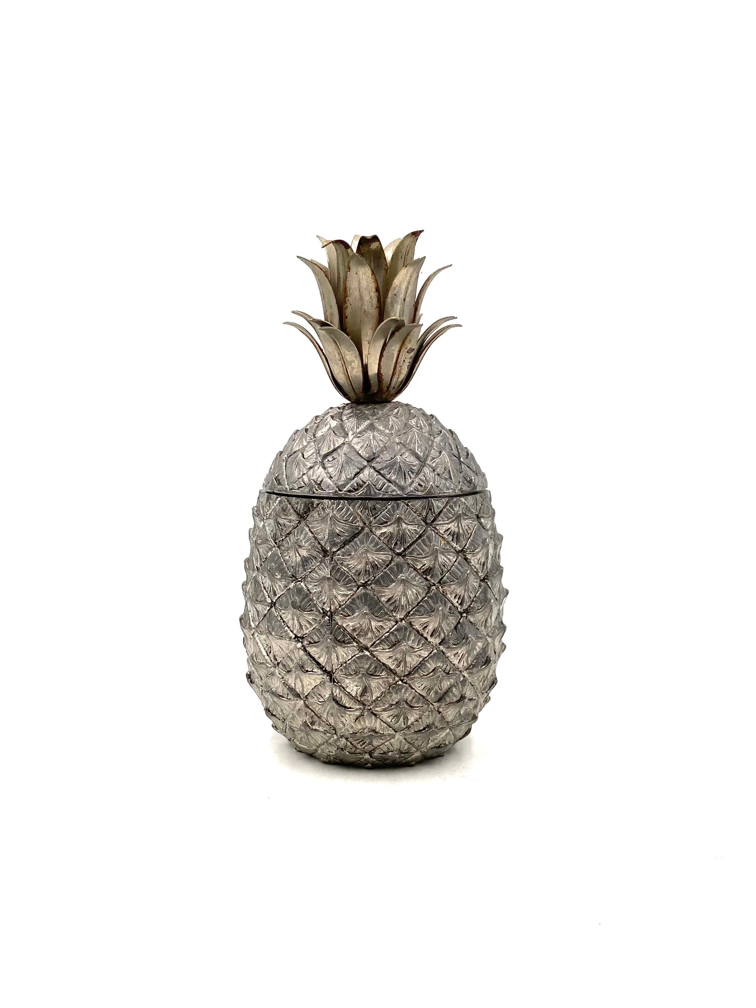 Silvered Pineapple Ice Bucket, Mauro Manetti Fonderie d'Arte, Italy 1970s 4