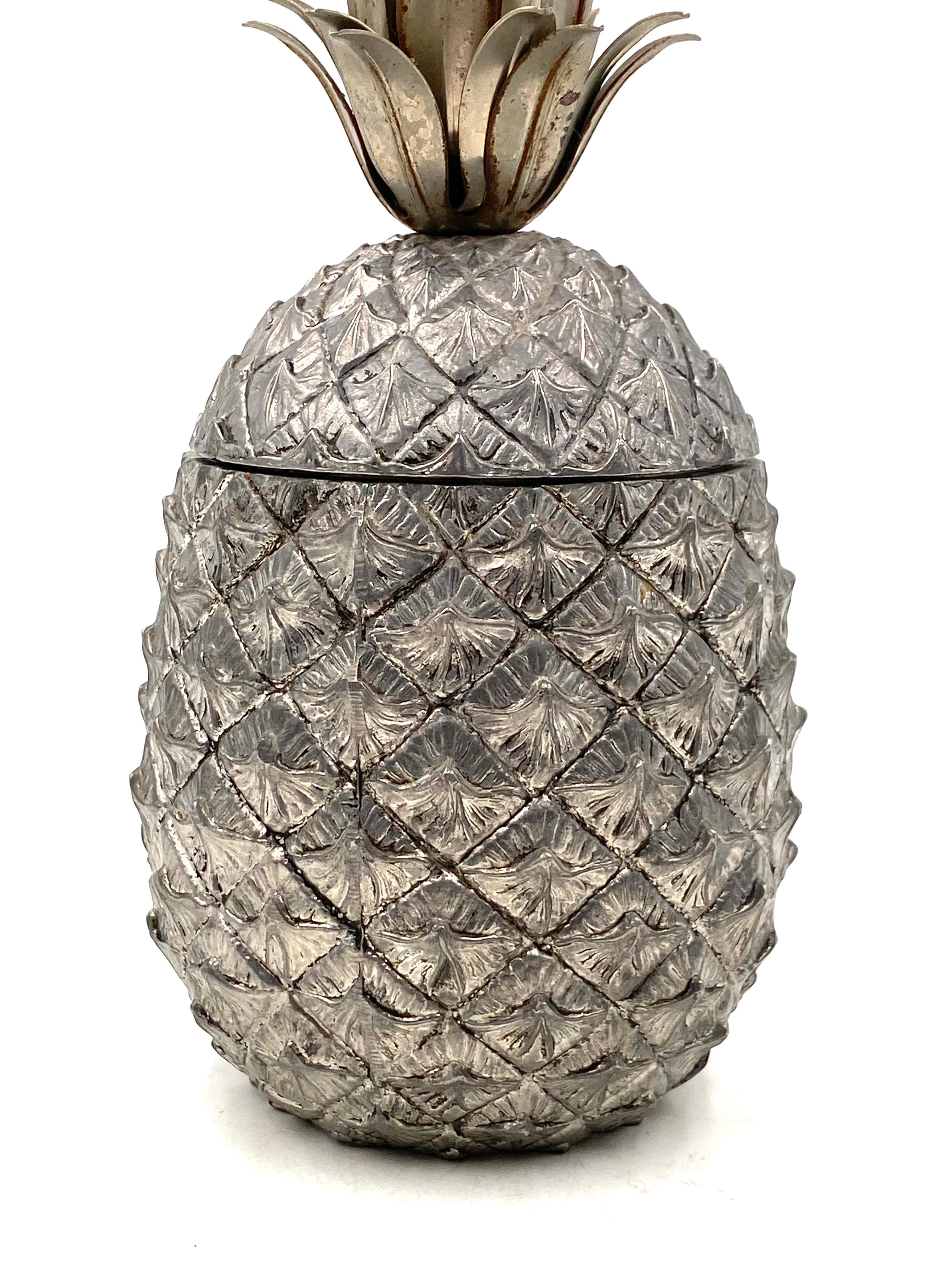 Silvered Pineapple Ice Bucket, Mauro Manetti Fonderie d'Arte, Italy 1970s 5