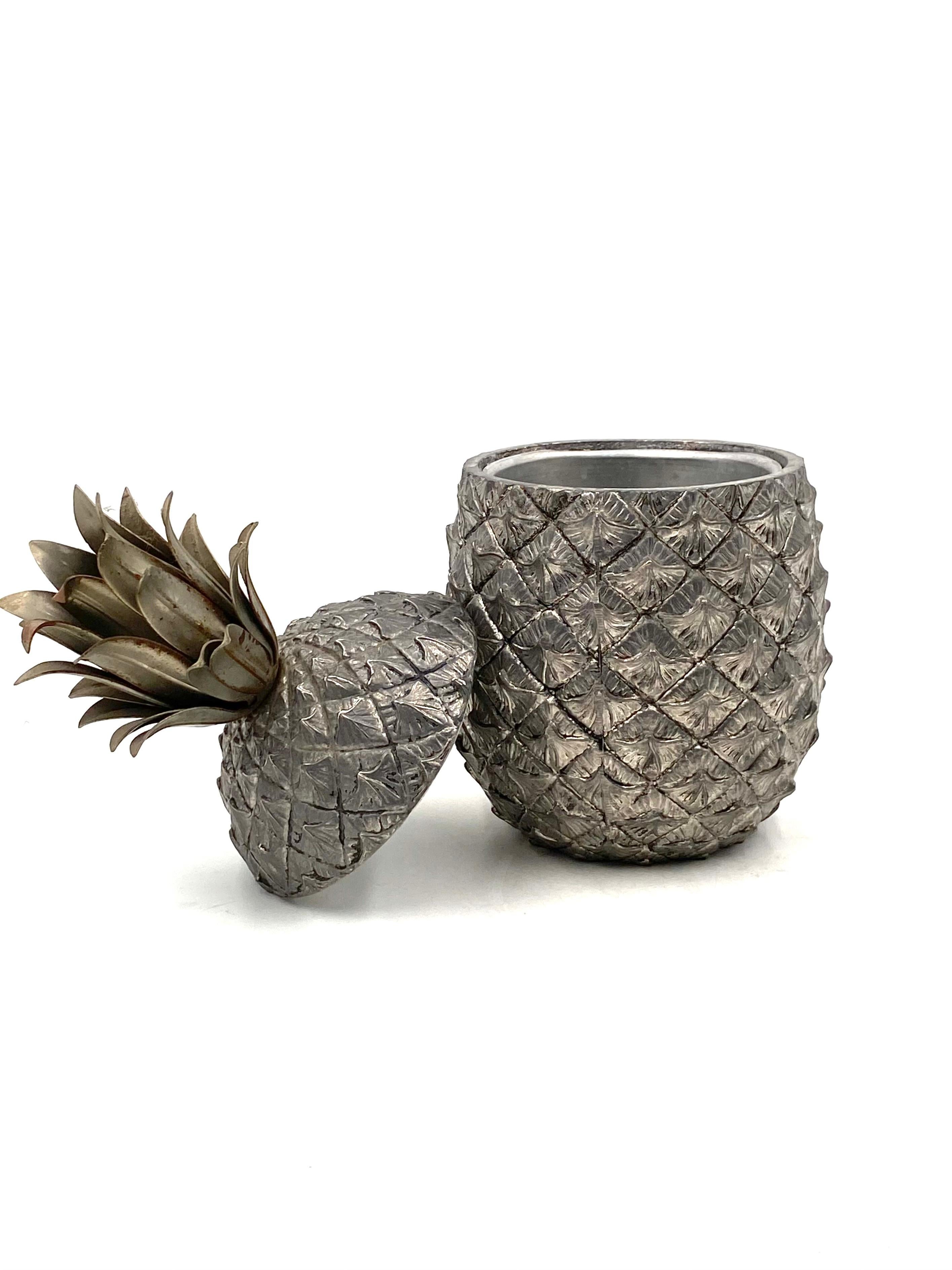 Silvered Pineapple Ice Bucket, Mauro Manetti Fonderie d'Arte, Italy 1970s 7