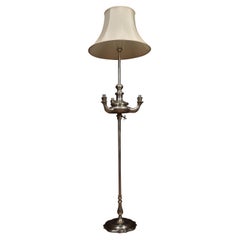 Antique Silvered Standard Lamp