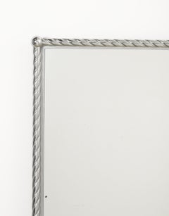 Silvered “Torsade” Brass Mirror, France 1940's