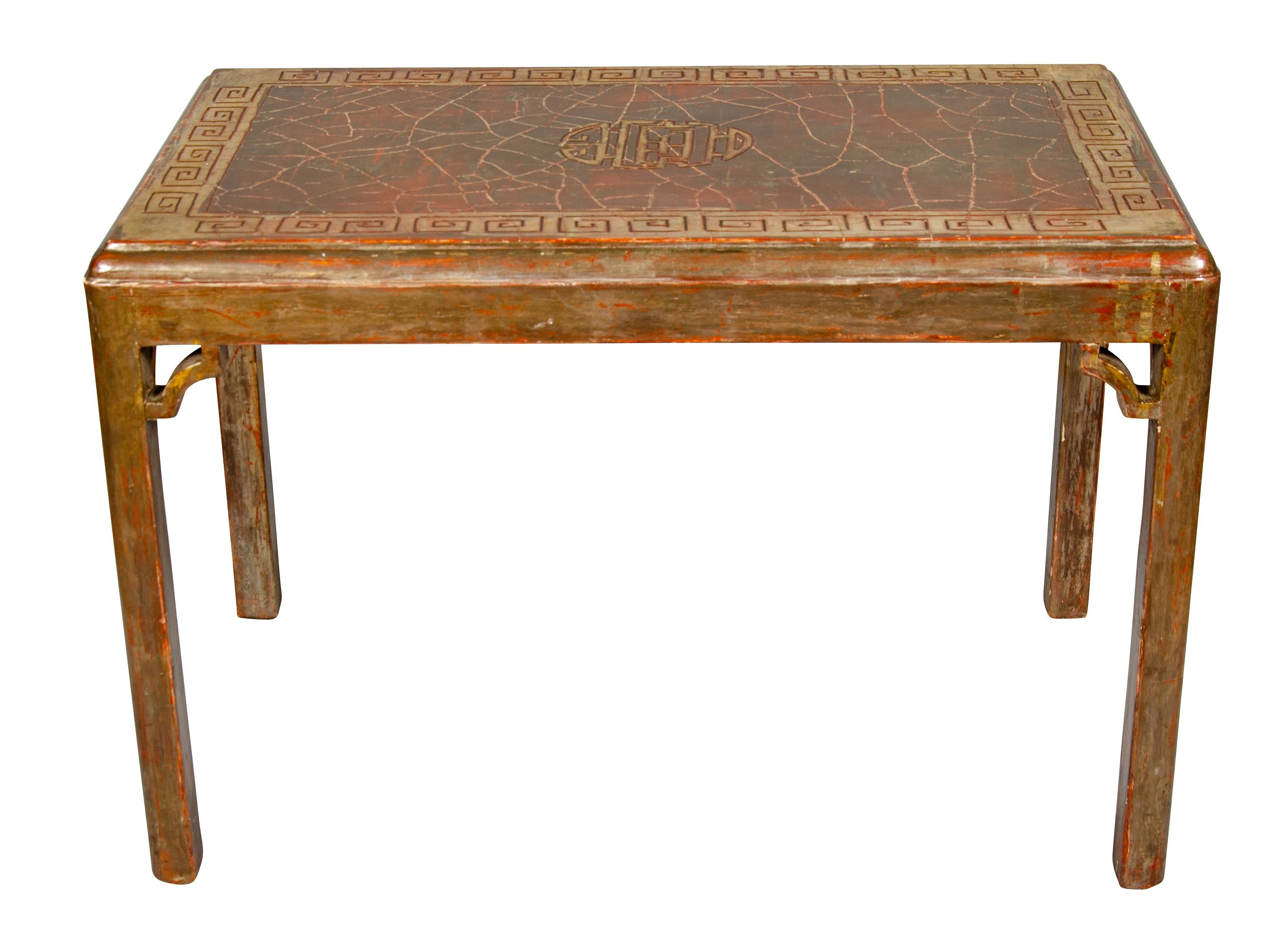 American Silvered Wood Table Attributed To Max Kuehne For Sale
