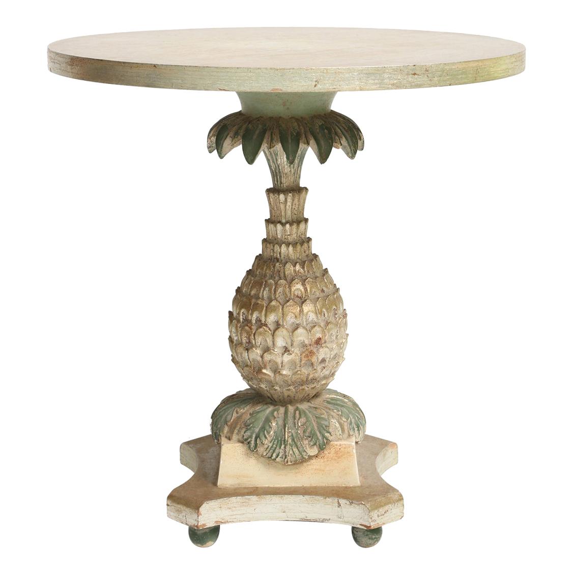 Silvergilt and Painted Italian Pineapple-Form Occasional Table