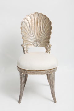 Silver Gilt Venetian Scallop Shell Side Chair