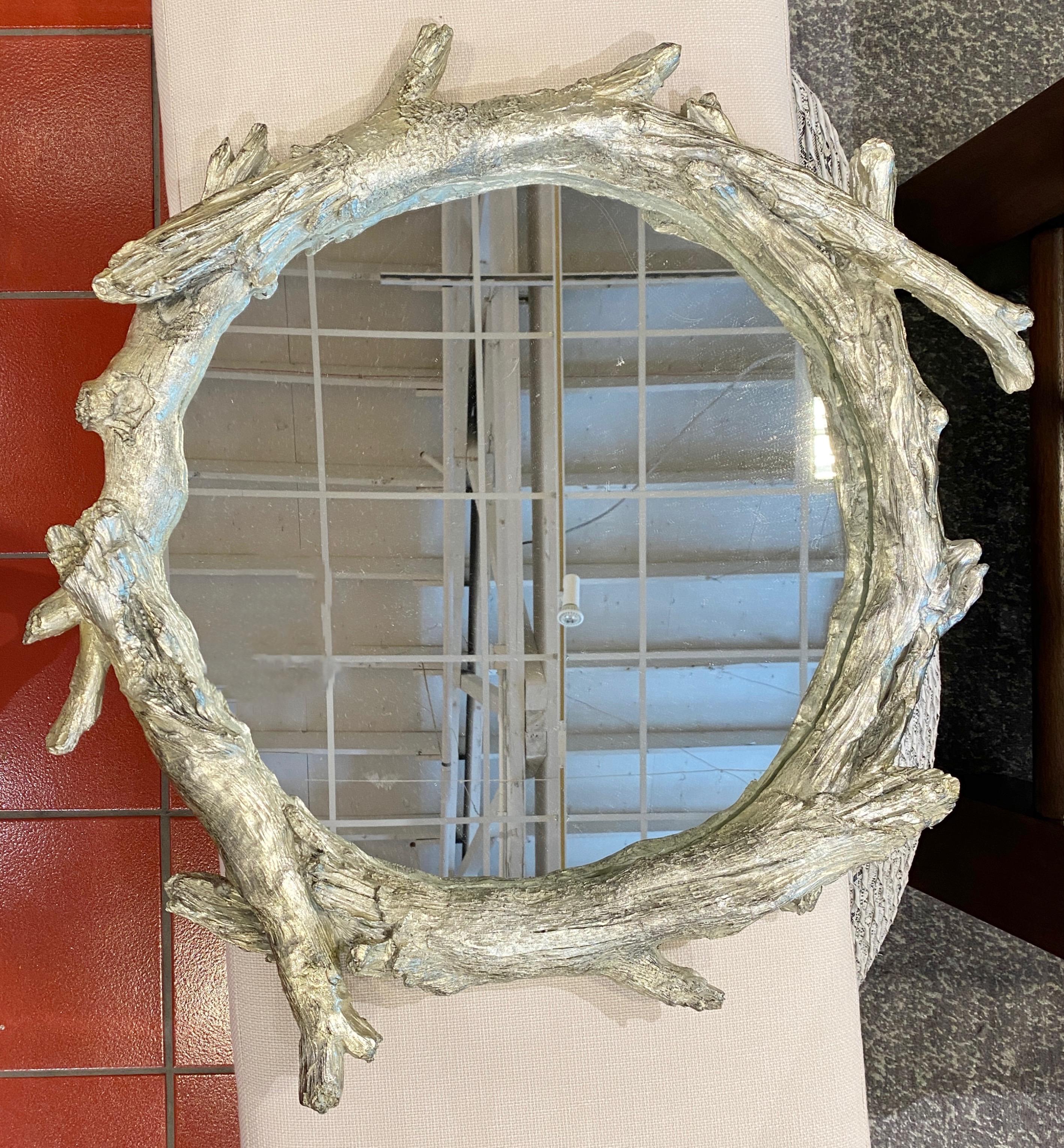 Silverleaftwig round resin mirror

(we currently have two of these mirror in stock but priced as single).