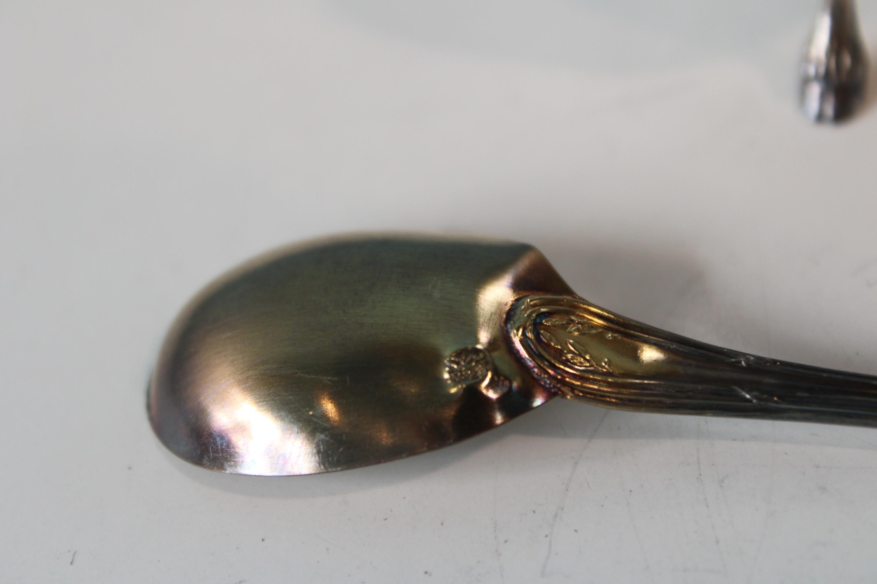 Silvermetal egg cup and spoon For Sale 8