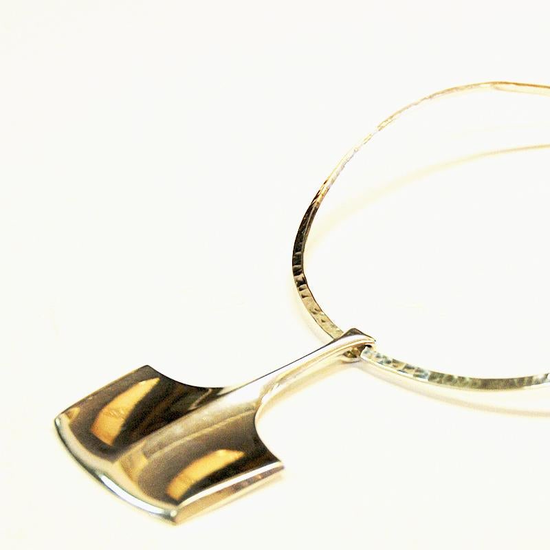 Mid-20th Century Silvernecklace ‘Thors Hammer’ by Bjørn S. Østern for David Andersen, Norway 1966