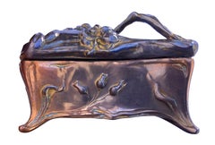 Silverplate Art Noveau Jewelry Cache