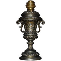 Silverplate Bronze Lamp