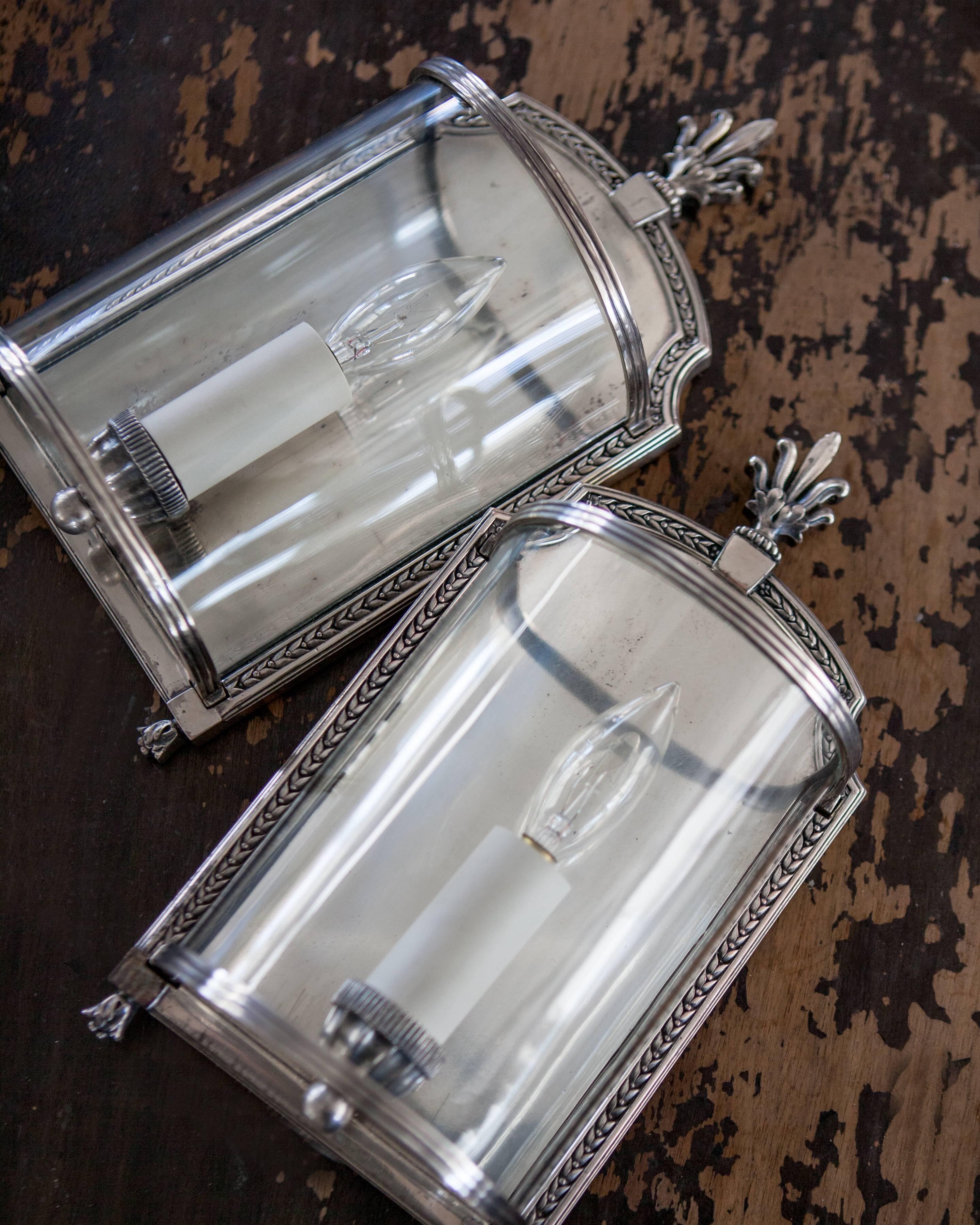 Silver Plate Caldwell Sconces, circa 1910 In Good Condition In New York, NY