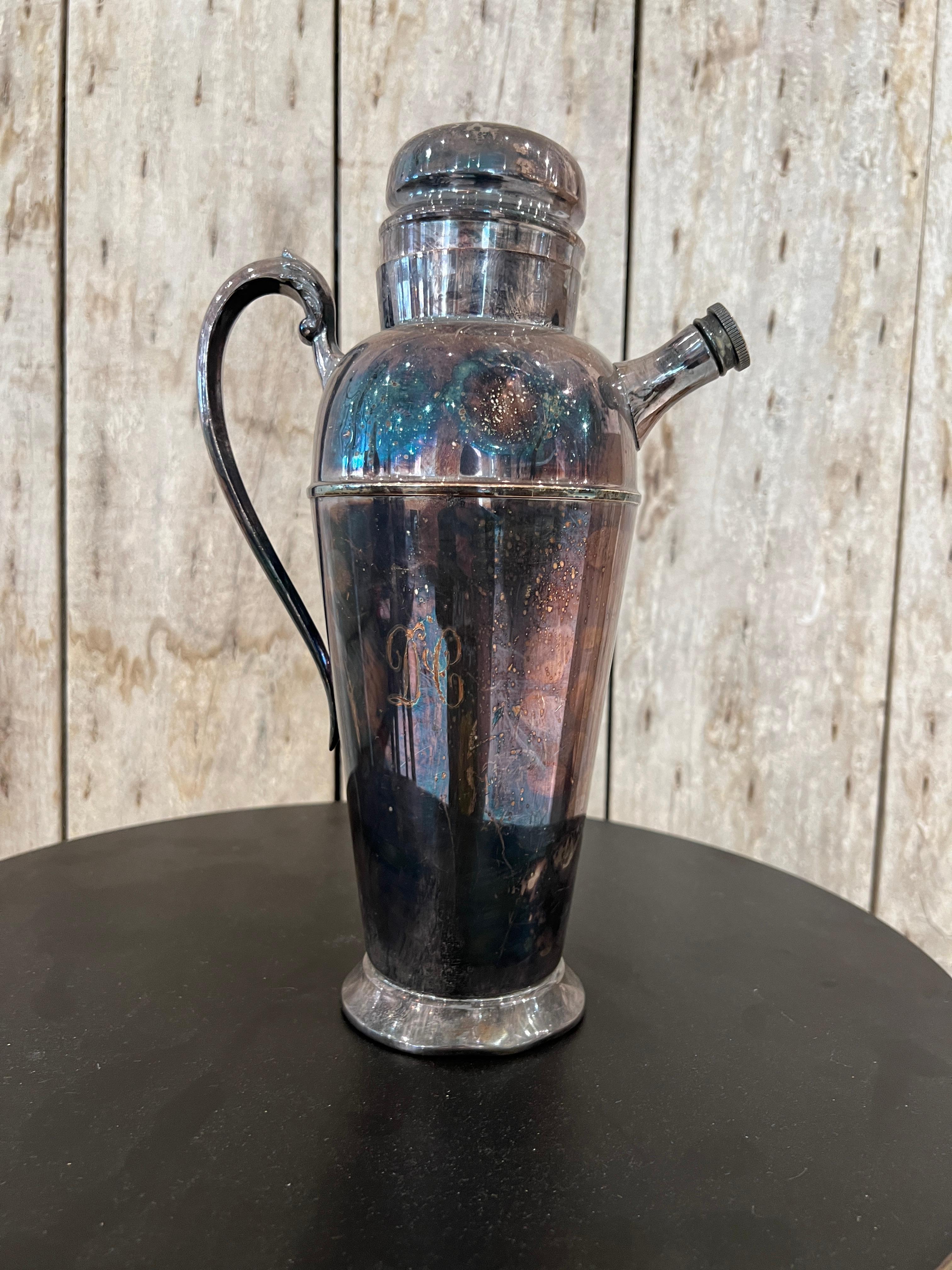 French Silverplate Cocktail Shaker For Sale