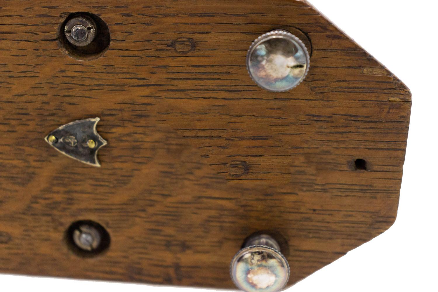 Facettierter Briefhalter aus Silberblech im Angebot 3