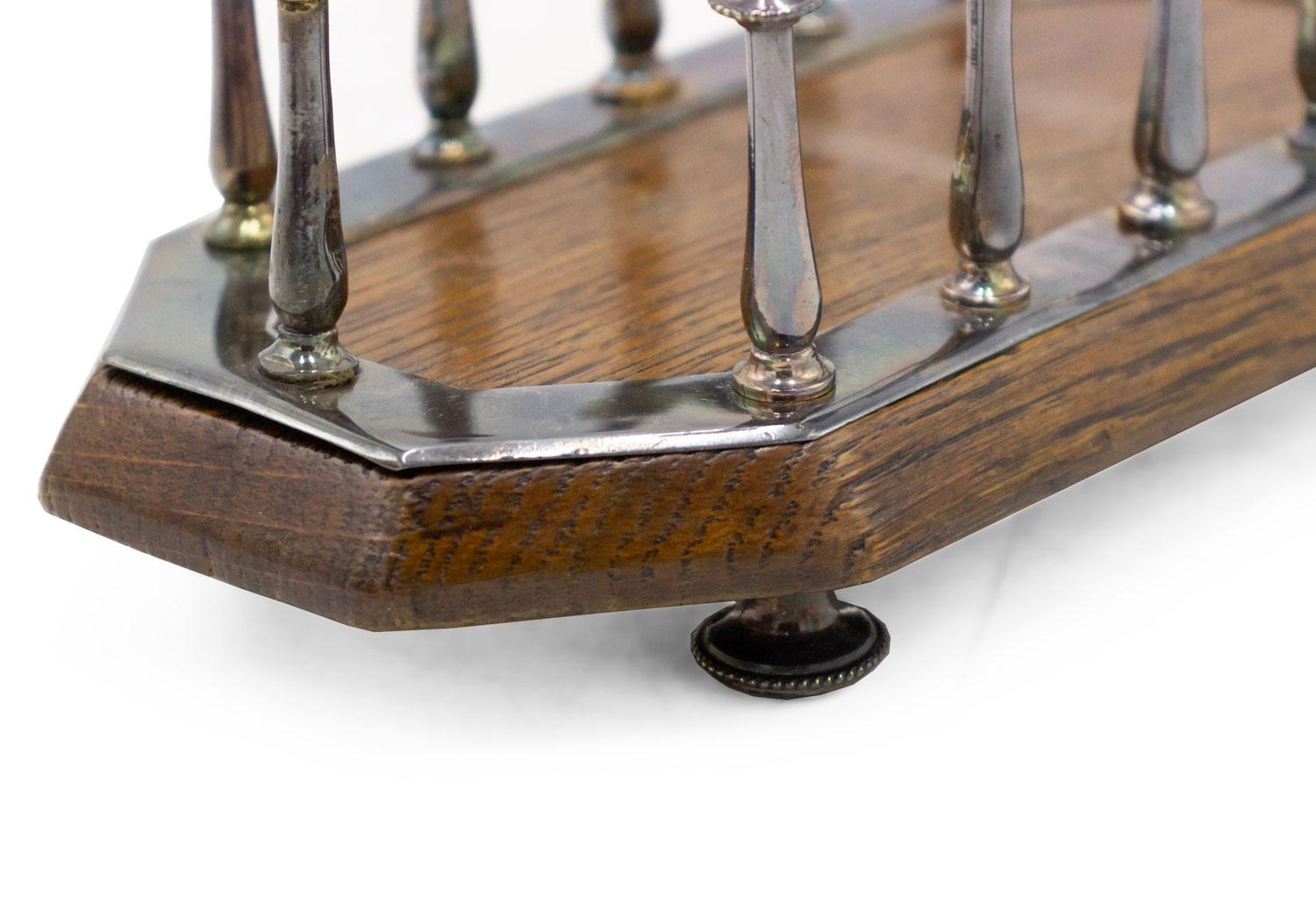 Facettierter Briefhalter aus Silberblech (19. Jahrhundert) im Angebot