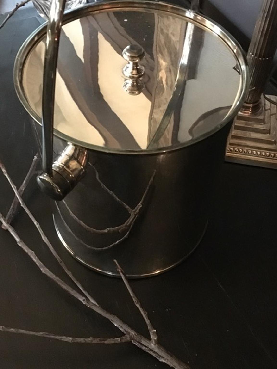 Silverplate Ice Bucket with Handle For Sale 11
