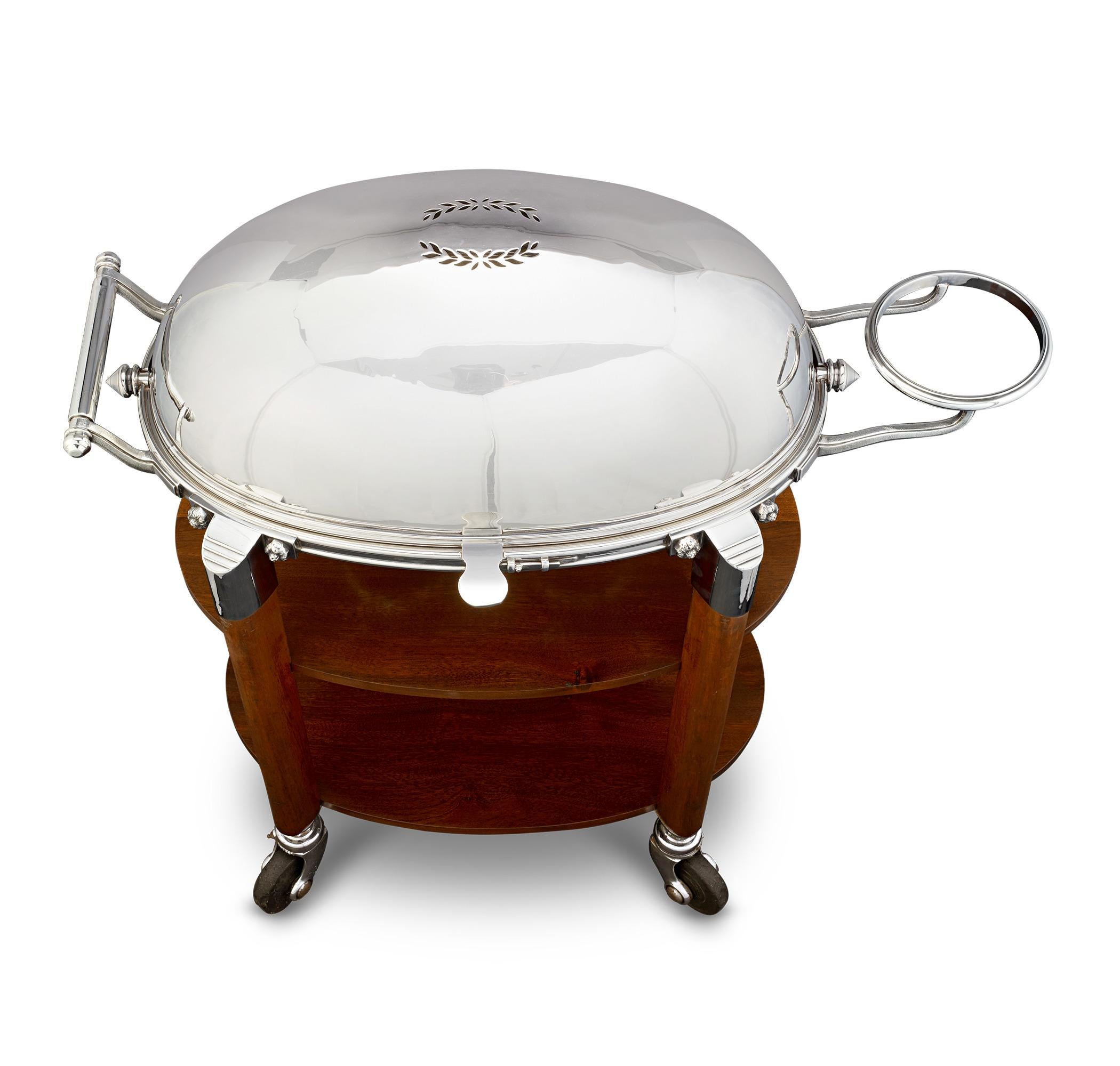 Fleischwagen aus Silberblech von Elkington & Co. (Viktorianisch) im Angebot